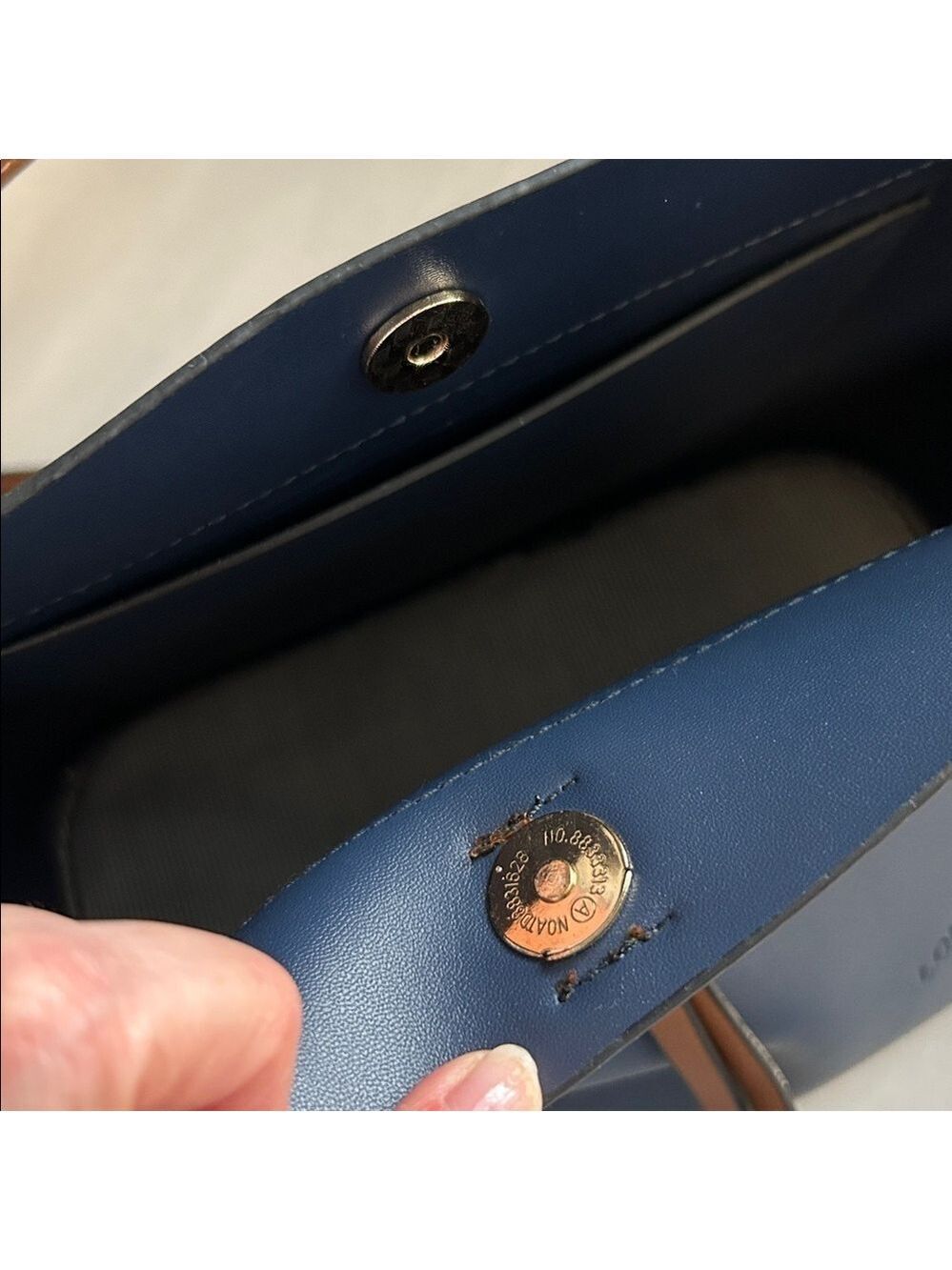 Louenhide Navy Brown Crossbody Bag - Picture 12 of 15